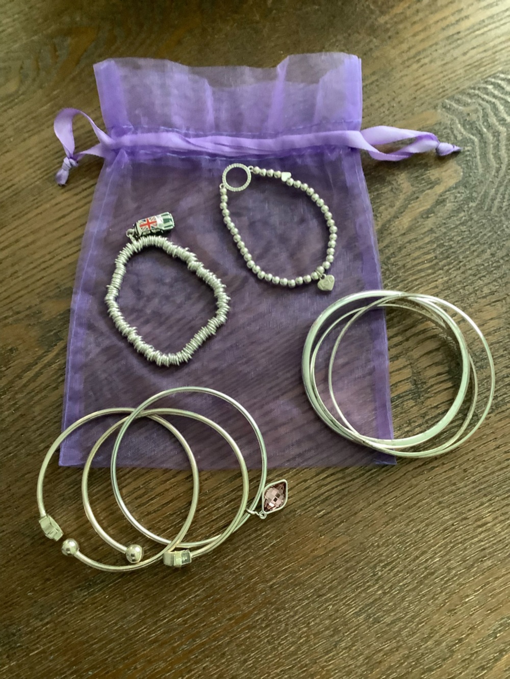Silver Tone Women's Bracelet Set